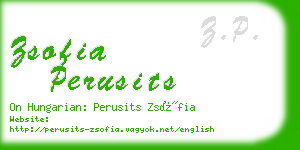 zsofia perusits business card